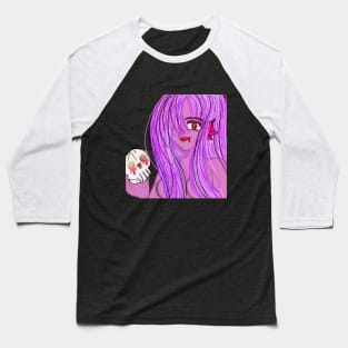 Anime cartoon Devil girl Baseball T-Shirt